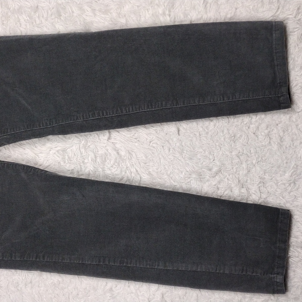 Seven7 Gray Velvet Five Pocket Zipper Front  Ultra High Rise Skinny Leg Pant - Picture 4 of 15